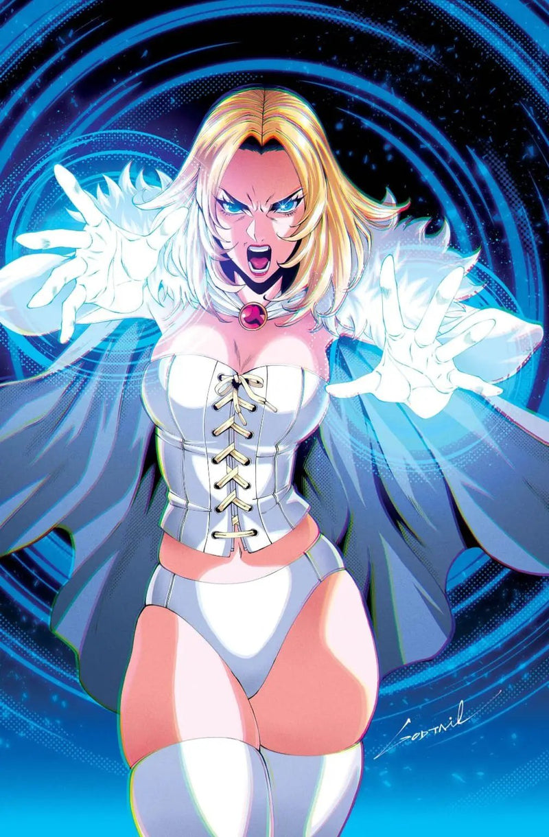 EMMA FROST WHITE QUEEN #1 - GODTAIL VIRGIN VARIANT KNIGHT OF COMICS HEROESCON KNIGHT OF COMICS EXCLUSIVE LTD 1000
