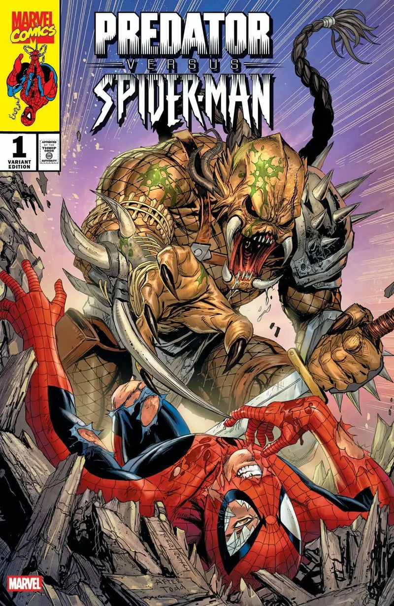 PREDATOR VS SPIDER-MAN #1 - TYLER KIRKHAM TRADE VARIANT KNIGHT OF COMICS EXCLUSIVE LTD 3000