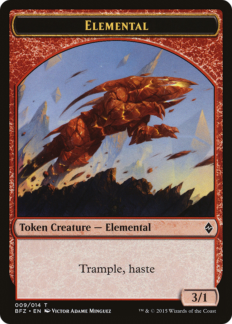 Elemental (BFZ-009) - Battle for Zendikar Tokens