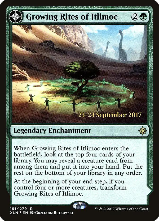 Growing Rites of Itlimoc // Itlimoc, Cradle of the Sun (PRE-191S) - Ixalan Promos: (compasslanddfc) Foil