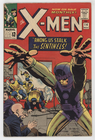 Uncanny X-Men 14 Marvel 1965 FN 1st Sentinels Jack Kirby Stan Lee