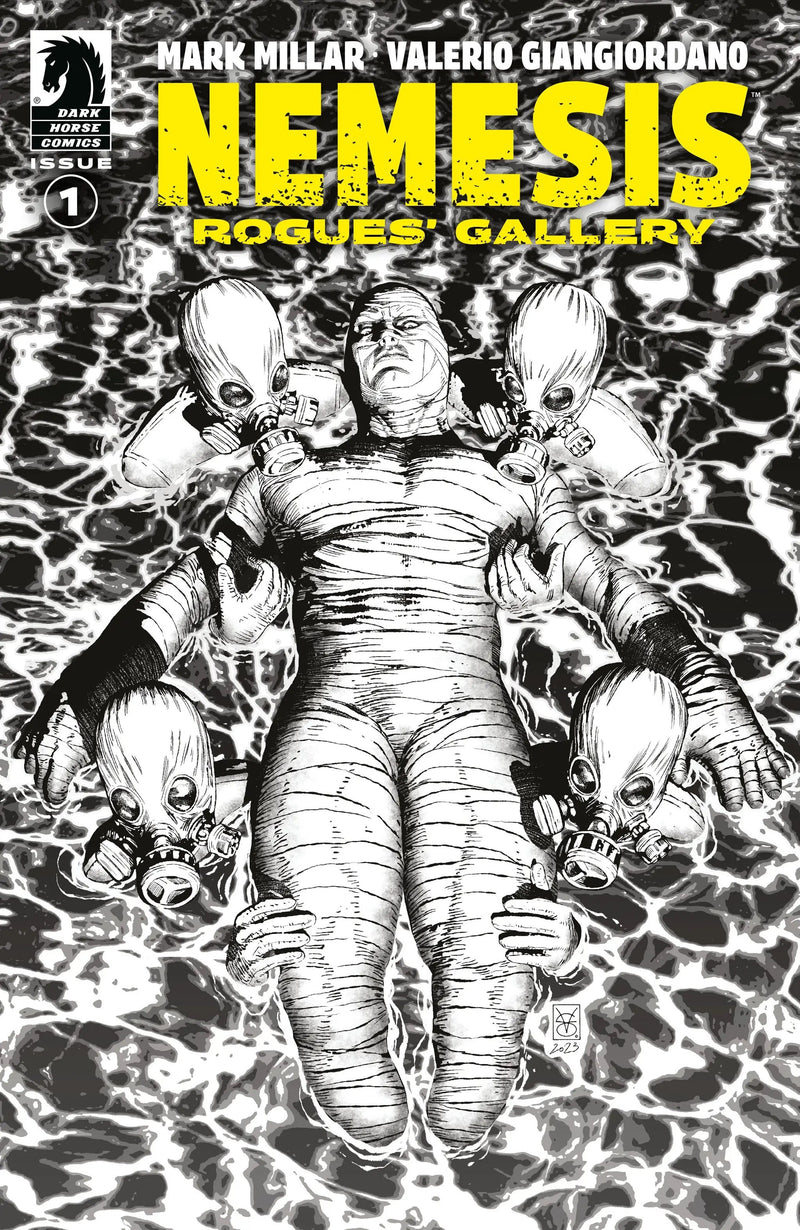 Nemesis Rogues Gallery #1 B 1:10 B&W Valerio Giangiordano Variant (07/24/2024) Dark Horse