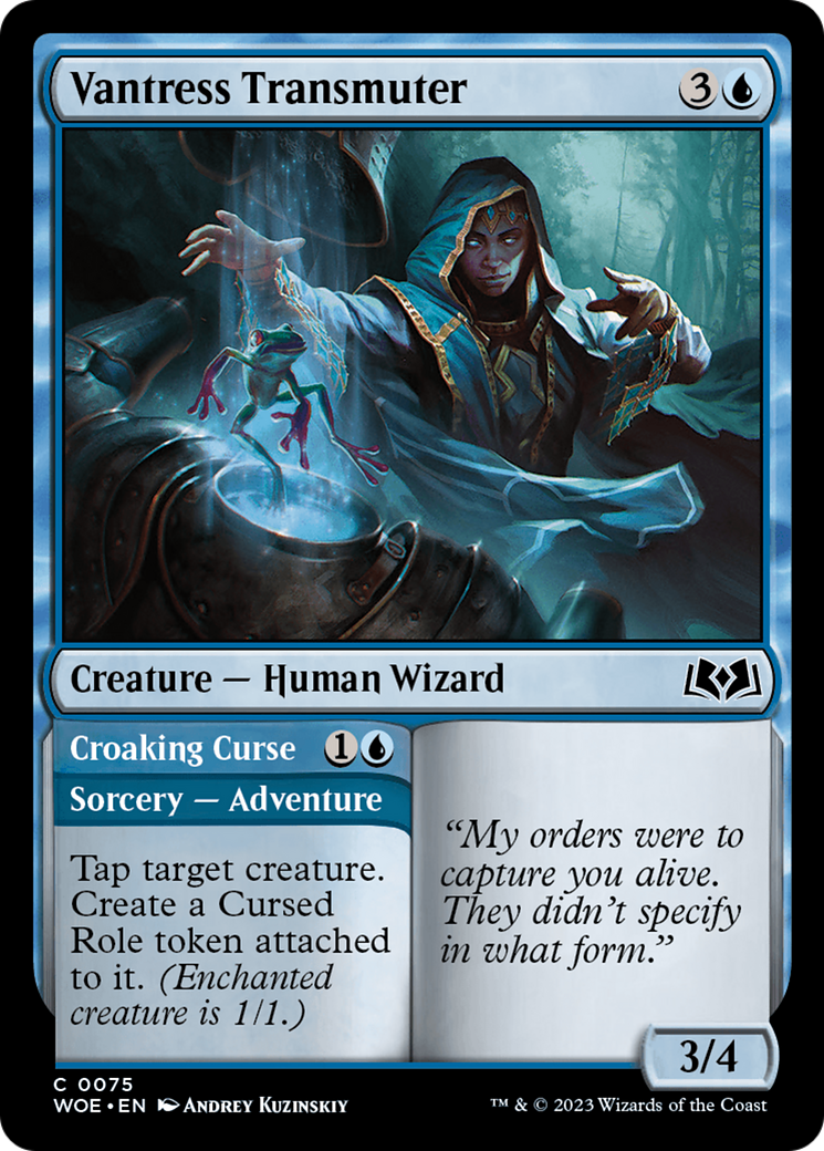 Vantress Transmuter // Croaking Curse (WOE-075) - Wilds of Eldraine Foil