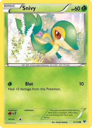 Snivy 005/124 - XY  Fates Collide Reverse Holofoil
