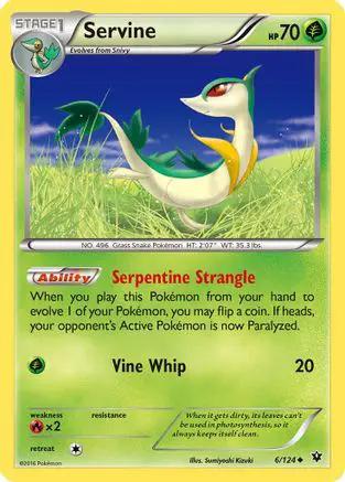 Servine 006/124 - XY  Fates Collide Reverse Holofoil