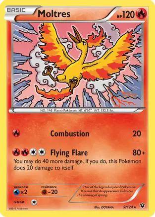 Moltres 009/124 - XY  Fates Collide Reverse Holofoil