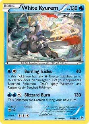 White Kyurem 021/124 - XY  Fates Collide Holofoil