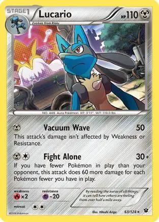 Lucario 063/124 - XY  Fates Collide Reverse Holofoil