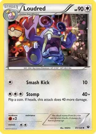 Loudred 081/124 - XY  Fates Collide Reverse Holofoil