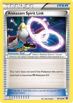 Alakazam Spirit Link 090/124 - XY  Fates Collide Reverse Holofoil