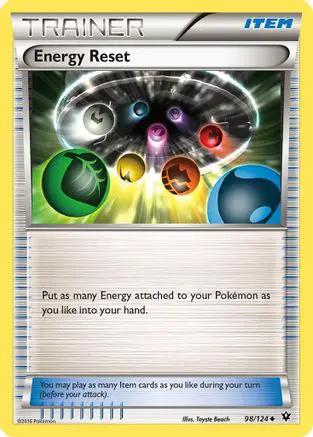 Energy Reset 098/124 - XY  Fates Collide Reverse Holofoil