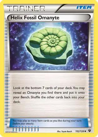 Helix Fossil Omanyte 102/124 - XY  Fates Collide