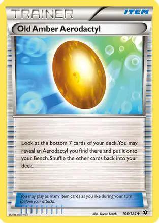 Old Amber Aerodactyl 106/124 - XY  Fates Collide