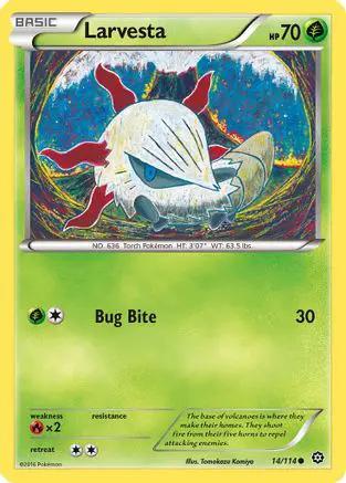 Larvesta 014/114 - XY  Steam Siege Reverse Holofoil
