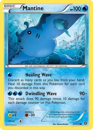 Mantine 027/114 - XY  Steam Siege Reverse Holofoil