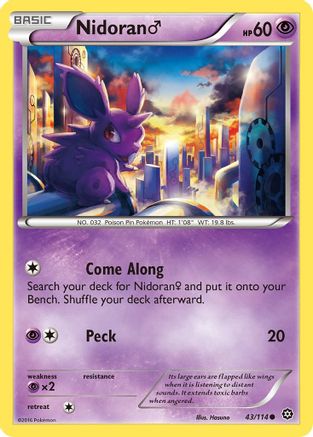 Nidoran M 043/114 - XY  Steam Siege