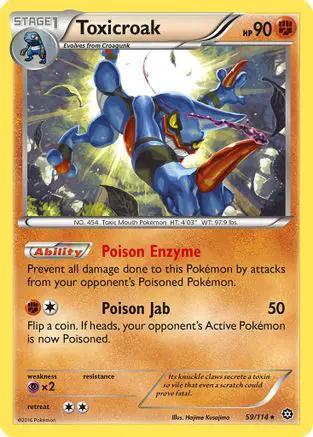 Toxicroak 059/114 - XY  Steam Siege Reverse Holofoil