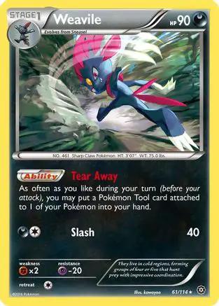 Weavile 061/114 - XY  Steam Siege Reverse Holofoil
