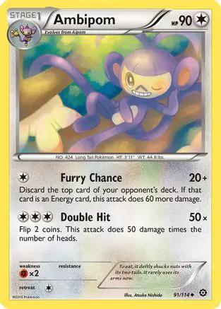 Ambipom 091/114 - XY  Steam Siege Reverse Holofoil