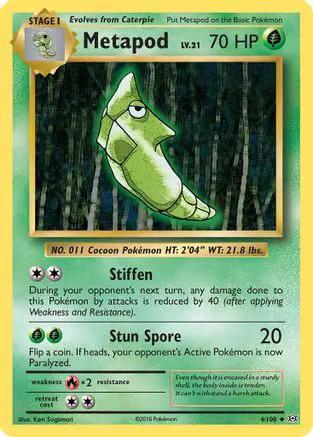 Metapod 004/108 - XY  Evolutions Reverse Holofoil