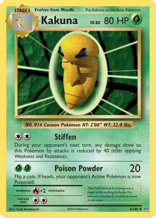 Kakuna 006/108 - XY  Evolutions Reverse Holofoil