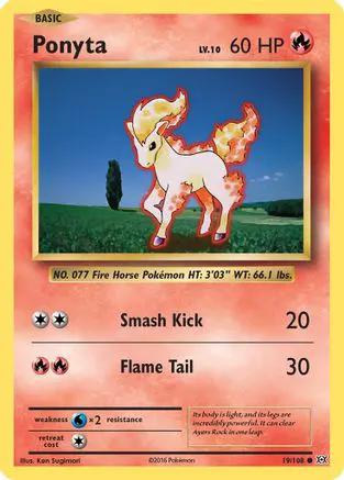Ponyta 019/108 - XY  Evolutions Reverse Holofoil