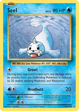 Seel 028/108 - XY  Evolutions Reverse Holofoil