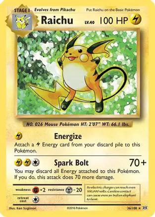 Raichu 036/108 - XY  Evolutions Holofoil