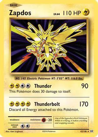 Zapdos 042/108 - XY  Evolutions Holofoil