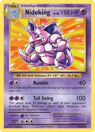 Nidoking 045/108 - XY  Evolutions Reverse Holofoil