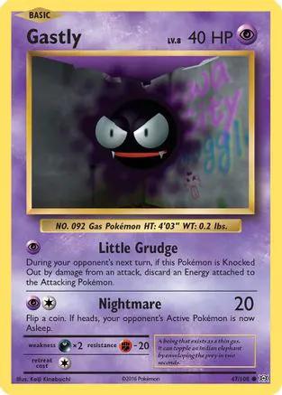 Gastly 047/108 - XY  Evolutions Reverse Holofoil