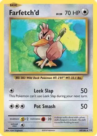 Farfetch'd 068/108 - XY  Evolutions Reverse Holofoil