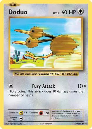 Doduo 069/108 - XY  Evolutions Reverse Holofoil