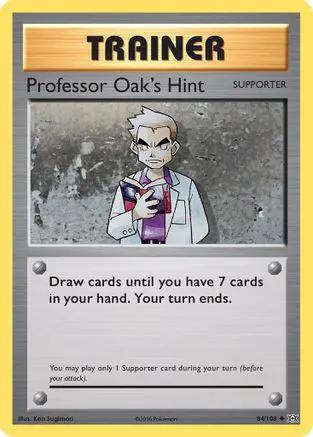 Professor Oak's Hint 084/108 - XY  Evolutions Reverse Holofoil