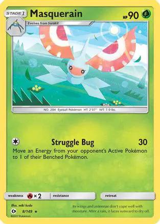 Masquerain 008/149 - SM Base Set Reverse Holofoil