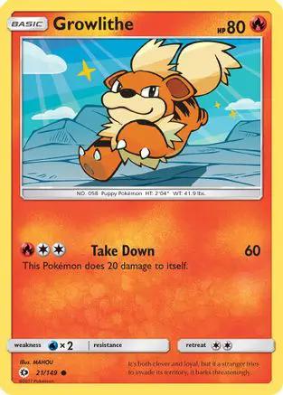 Growlithe 021/149 - SM Base Set Reverse Holofoil