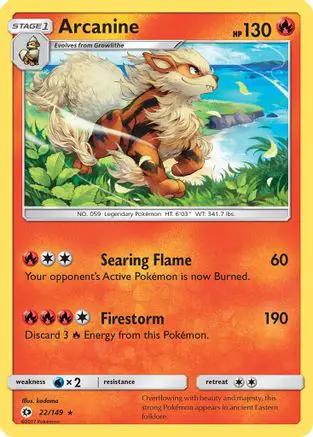 Arcanine 022/149 - SM Base Set Holofoil