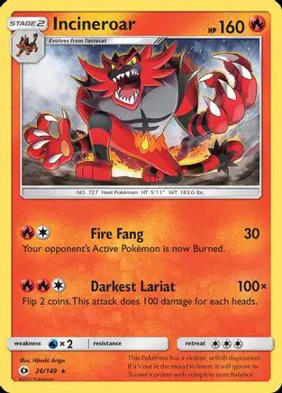 Incineroar 026/149 - SM Base Set Reverse Holofoil