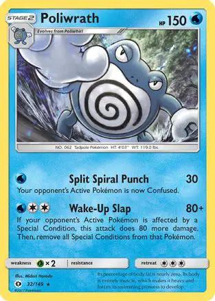 Poliwrath 032/149 - SM Base Set Reverse Holofoil