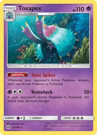 Toxapex 063/149 - SM Base Set Holofoil