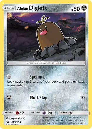Alolan Diglett 086/149 - SM Base Set Reverse Holofoil