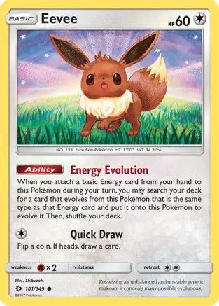 Eevee 101/149 - SM Base Set Reverse Holofoil