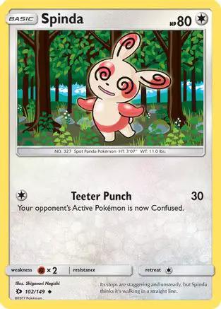 Spinda 102/149 - SM Base Set Reverse Holofoil