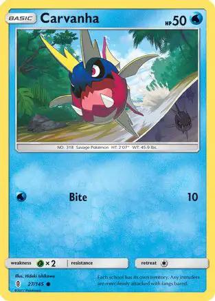 Carvanha 027/145 - SM  Guardians Rising Reverse Holofoil