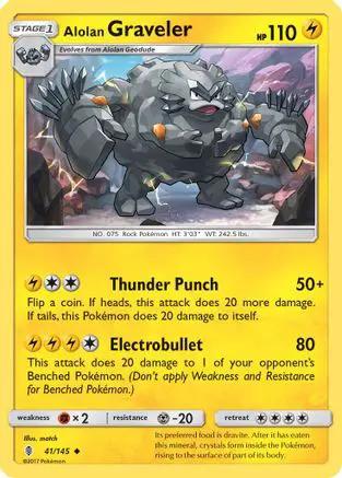 Alolan Graveler 041/145 - SM  Guardians Rising Reverse Holofoil