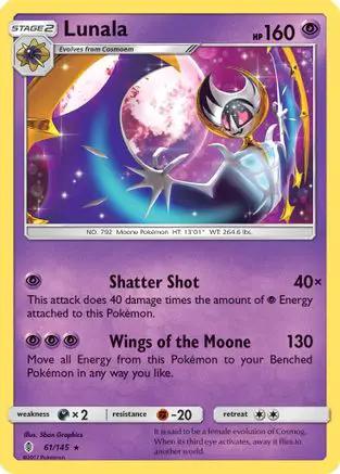 Lunala 061/145 - SM  Guardians Rising Reverse Holofoil