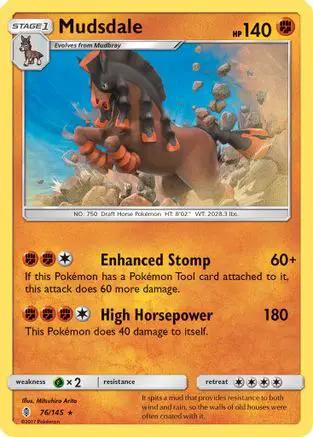 Mudsdale 076/145 - SM  Guardians Rising Reverse Holofoil