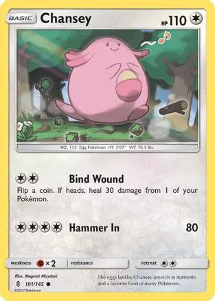 Chansey 101/145 - SM  Guardians Rising Reverse Holofoil