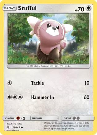Stufful 112/145 - SM  Guardians Rising Reverse Holofoil