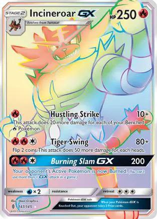 Incineroar GX (Secret) 147/145 - SM  Guardians Rising Holofoil